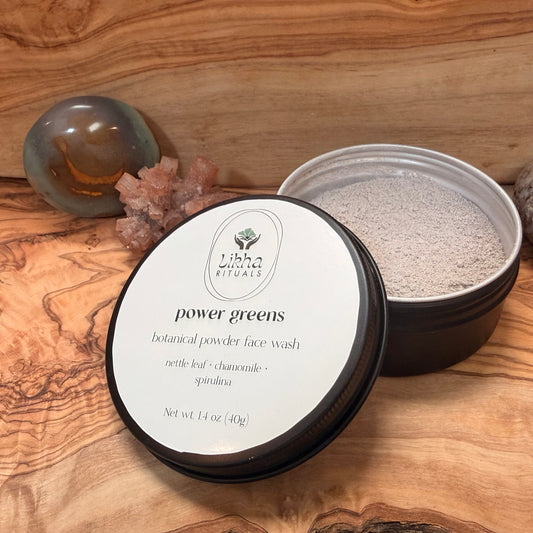 power greens | botanical powder face wash